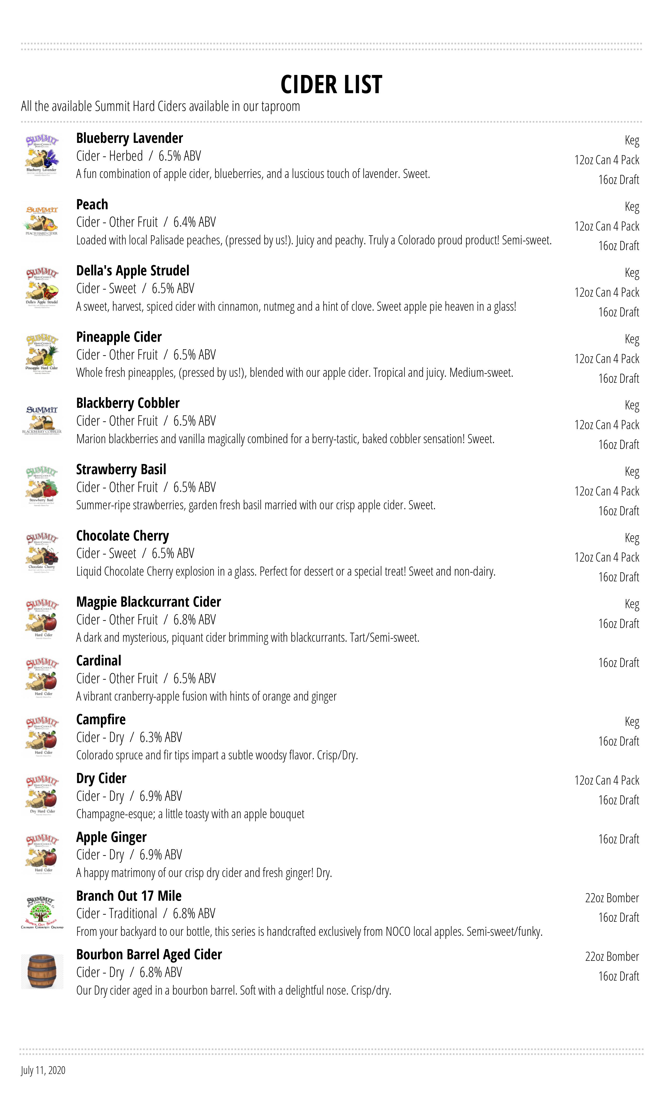 Our Hard Ciders Summit Hard Cider and Perry Company, LLC